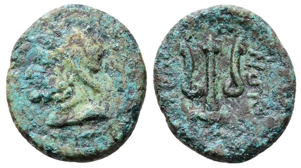 Islands of Sicily, Lipara, c. 2nd-early 1st century BC. Æ (18mm, 3.35g).