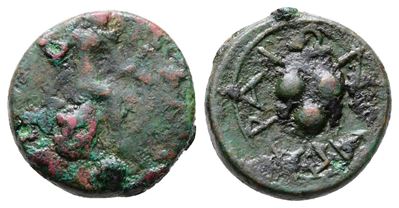 Islands Of Sicily, Lipara, C. 420-400 Bc. Æ Tetras Or Trionkion (14mm, 2.17g).