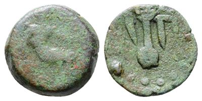 Islands Of Sicily, Lipara, C. 420-400 Bc. Æ Hexas (12mm, 1.38g).