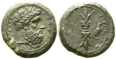 Sicily, Syracuse, Time Of Timoleon And The Third Democracy (344-317 Bc), Æ (16,05 G; 24,4 MM)