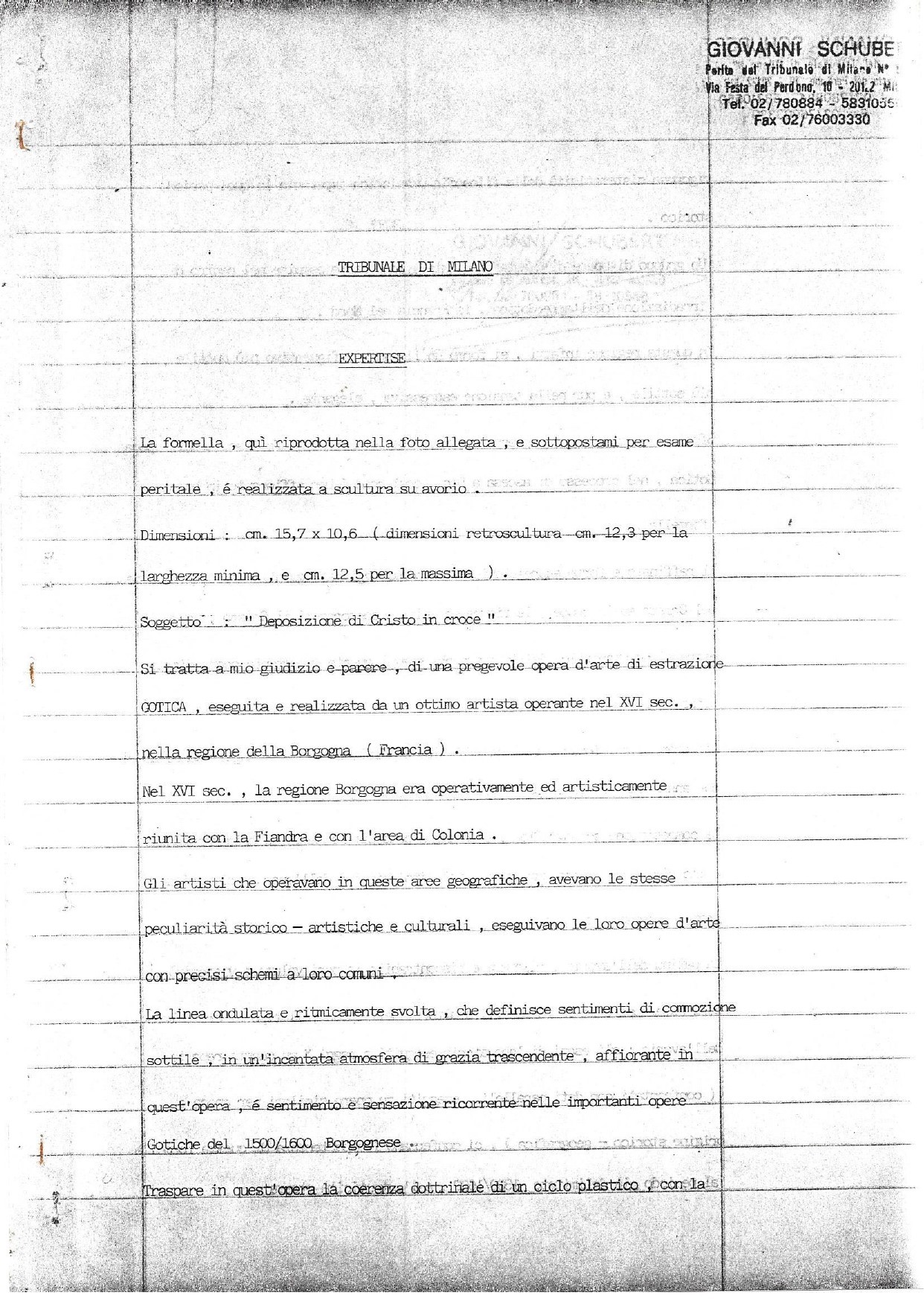 Rilievo in avorio raffigurante la Crocifissione di Cristo