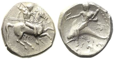 Calabria, Tarentum (C. 332-302 Bc), Nomos; Ar (8,20 G; 20,8 MM)