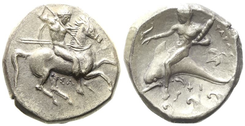 Calabria, Tarentum (C. 332-302 Bc), Nomos; Ar (8,20 G; 20,8 MM)