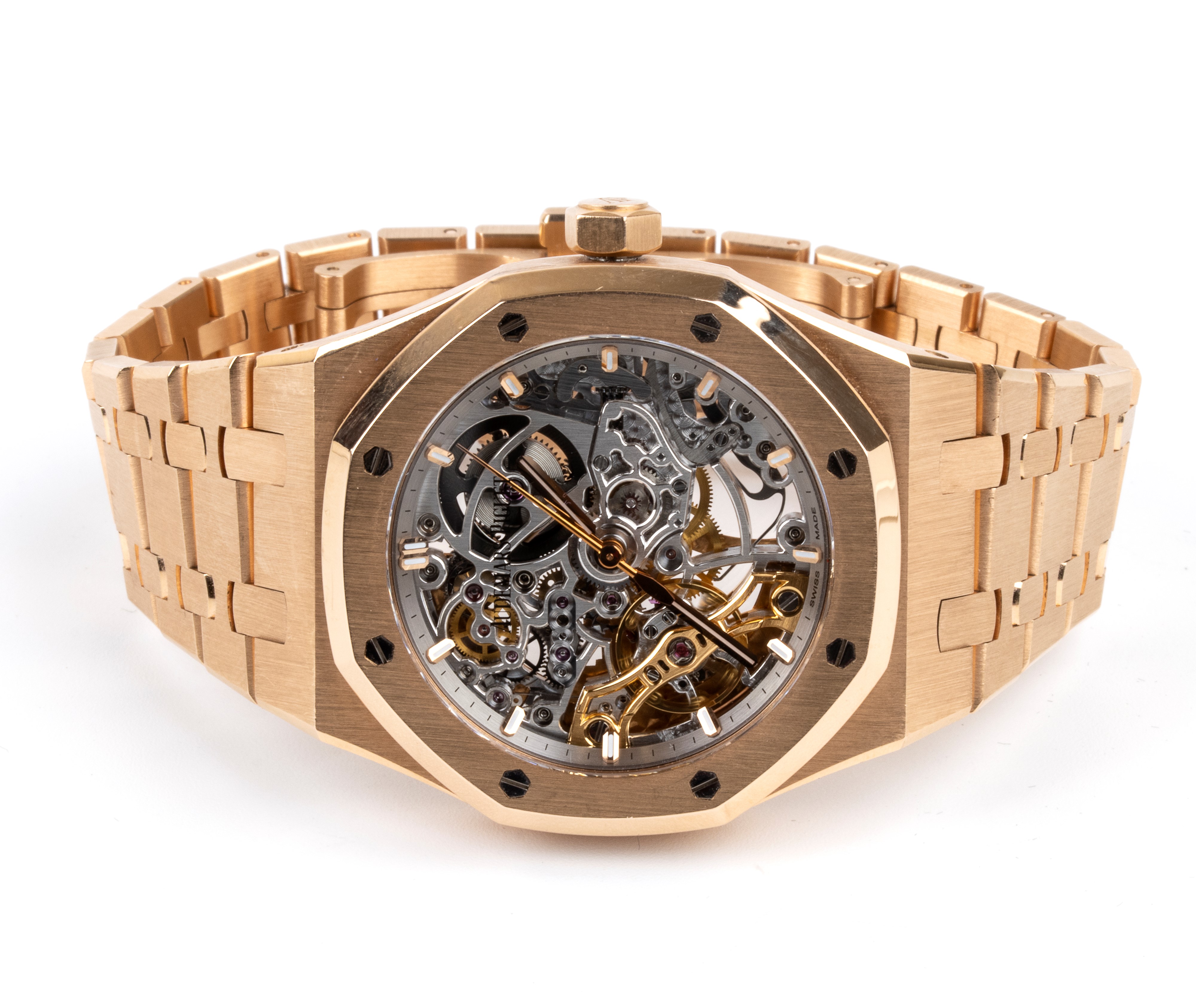 Royal Oak Double Balance Wheel scheletrico: orologio da polso in oro ref. 15467OR.OO.1256OR.01