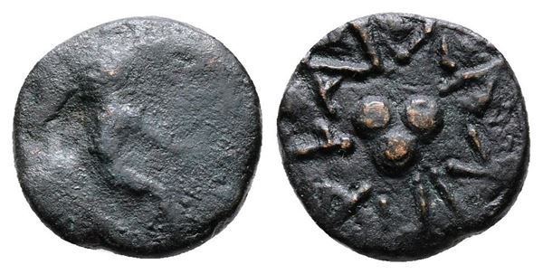 Islands of Sicily, Lipara, c. 420-400 BC. Æ Tetras or Trionkion (11mm, 1.00g).