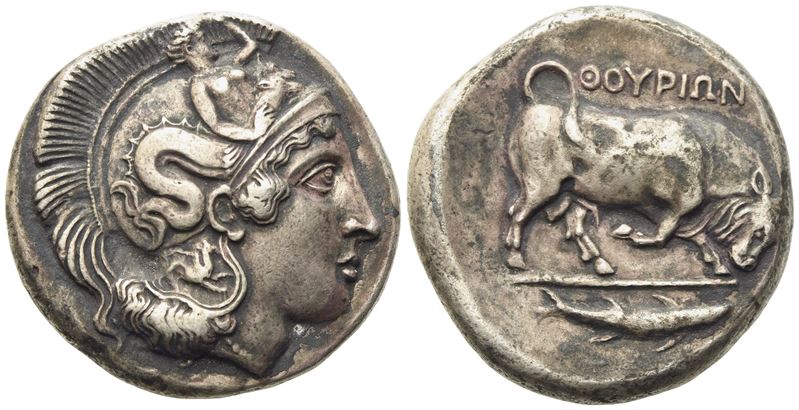 Lucania, Thourioi (C. 400-350 Bc), Distater; Ar (15,75 G; 26 MM)