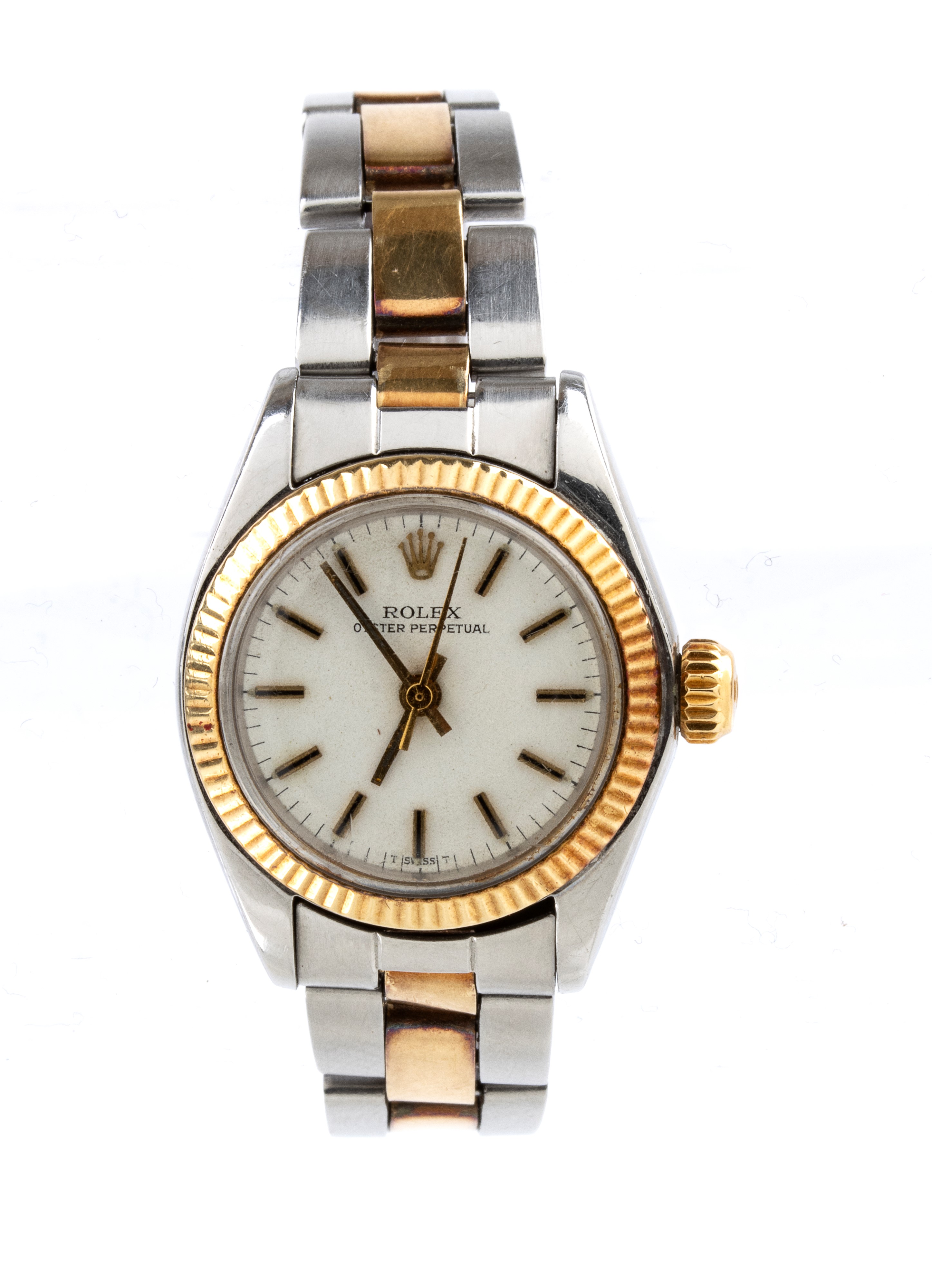 Oyster Perpetual Lady: orologio da polso in acciaio e oro