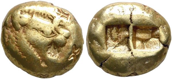 Lydia, Alayattes to Kroisos (c.ca 610-546 BC), 1/3 Stater; EL (4,70 g; 12 mm)