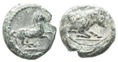Sicily, Panormos As Ziz (C.ca 317-280 Bc), Æ (1,63 G; 11 MM)