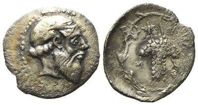 Sicily, Naxos (C.ca 430-420 Bc), Litra; Ar (0,65 G; 11,6 MM)