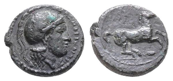 Sicily, Kamarina, c. 339-317 BC. Æ (15mm, 3.83g). 