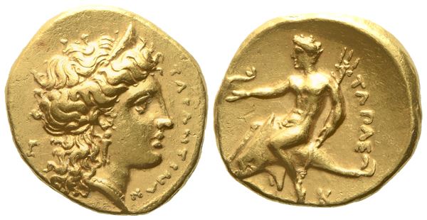 Calabria, Tarentum (c. 333-310 BC), Half Stater; AV (4,4,37 g; 15 mm)