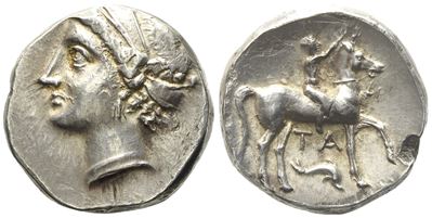 Calabria, Tarentum (C. 280-272 Bc), Nomos; Ar (6,02 G; 18 MM)