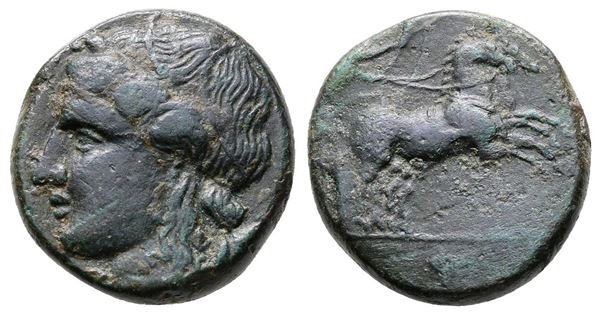 Sicily, Syracuse. Hiketas II (287-278 BC). Æ (17mm, 4.74g)  - Auction Greek, Roman and Byzantine Coins	 - Bertolami Fine Art - Prague