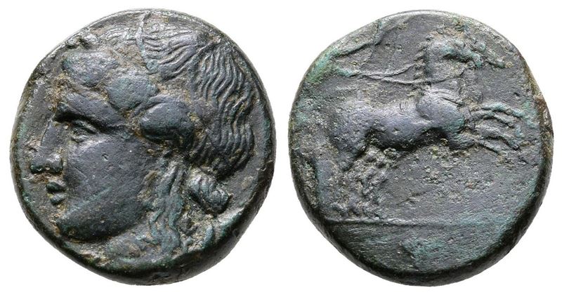 Sicily, Syracuse. Hiketas II (287-278 Bc). Æ (17mm, 4.74g)
