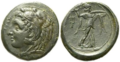 Sicily, Syracuse, Time Of Pyrrhos Of Epeiros (C.ca 278-276 Bc), Æ (10,10 G; 26 MM)