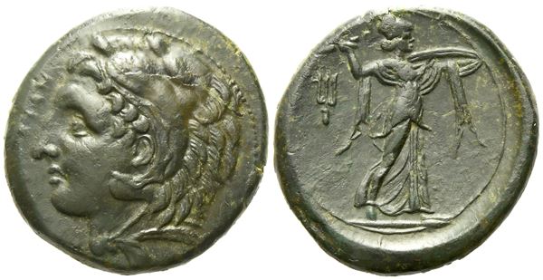 Sicily, Syracuse, Time of Pyrrhos of Epeiros (c.ca 278-276 BC), Æ (10,10 g; 26 mm)