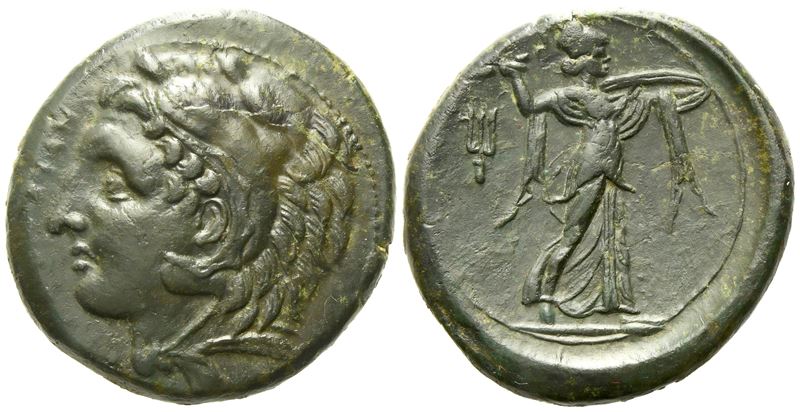 Sicily, Syracuse, Time Of Pyrrhos Of Epeiros (C.ca 278-276 Bc), Æ (10,10 G; 26 MM)