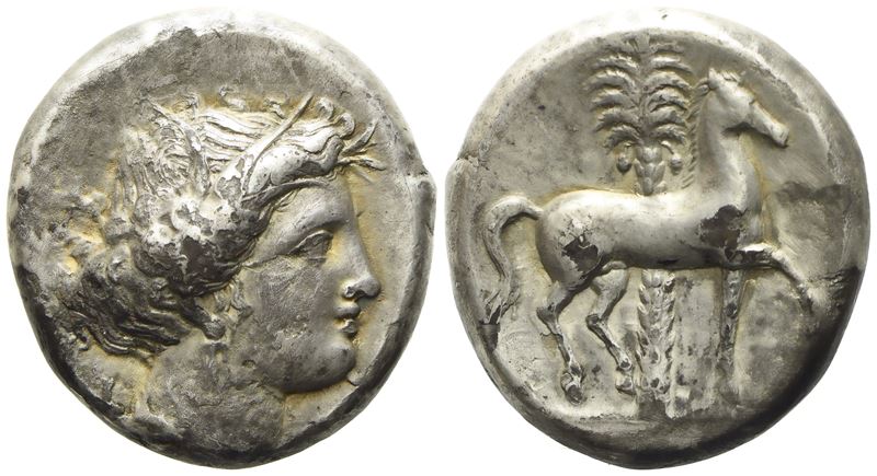 Sicily, Entella (C. 345-315 Bc), Tetradrachm; Ar (15,50 G; 24 MM)