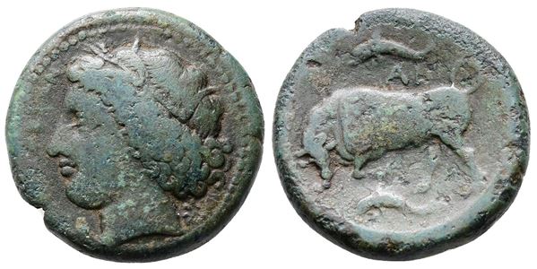 Sicily, Syracuse. Agathokles (317-289 BC). Æ Hemilitron (22mm, 9.39g)