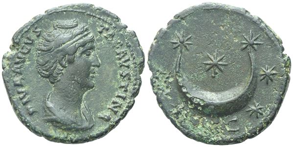 Diva Faustina I (died 141), As struck under Antoninus Pius, Rome, after 141; Æ (9,66 g; 27,5 mm; 12 h) 