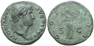 Hadrian (117-138), As, Rome, 126-127; Æ (9,24 G; 26 MM; 6 H)