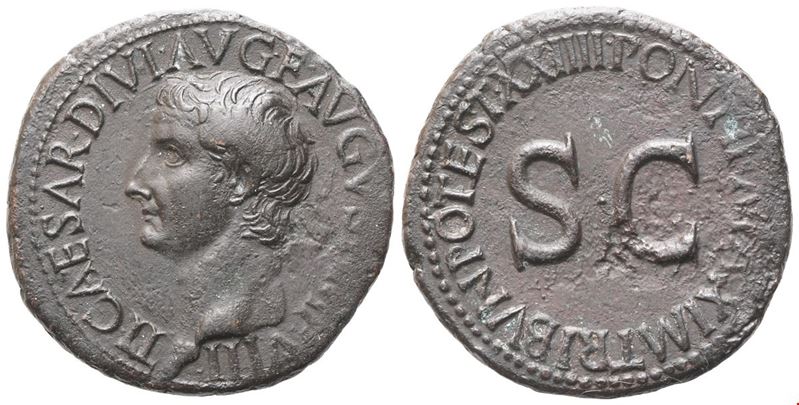 Tiberio (14–37), As, Roma, c. 21–22 d.C. (Æ, 11,25 g)