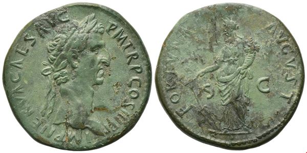 Nerva (96-98), Sestertius, Rome, 97; Æ (22,28 g; 32,5 mm; 6 h)