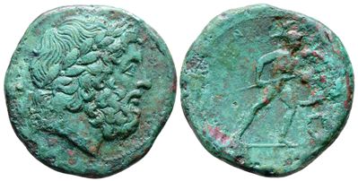 Sicily, Messana, The Mamertinoi, C. 220-200 Bc. Æ Pentonkion (27.5mm, 9.32g).