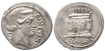 L. Scribonius Libo, Denarius, 62 Bc; Ar (3,68 G; 20,5 MM; 7 H)
