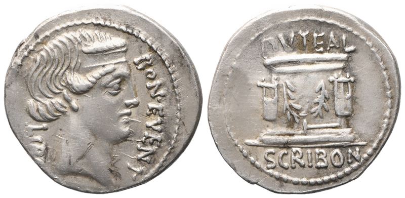 L. Scribonius Libo, Denarius, 62 Bc; Ar (3,68 G; 20,5 MM; 7 H)