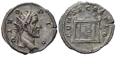 Divus Antoninus Pius (died 161), Antoninianus Struck Under Trajanus Decius, Rome, 250-251; Ar (3,...