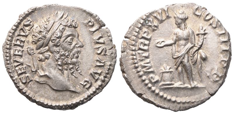 Settimio Severo, Denario (AR), Roma, 208 d.C.