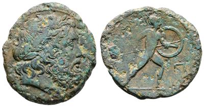 Sicily, Messana, The Mamertinoi, C. 220-200 Bc. Æ Pentonkion (27mm, 8.71g).