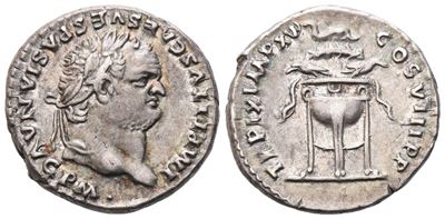 Titus (79–81), Denario romano, Roma, 80 d.C.