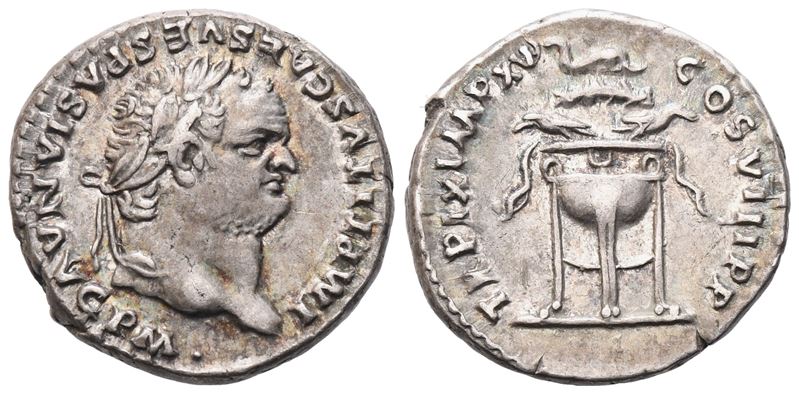 Titus (79–81), Denario romano, Roma, 80 d.C.