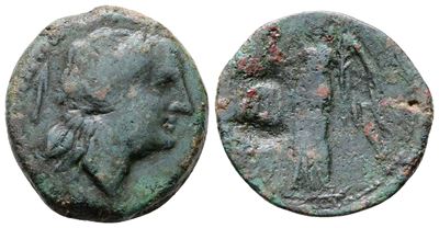 Sicily, Messana. The Mamertinoi, C. 220-200 Bc. Æ Trichalkon (22mm, 7.34g).