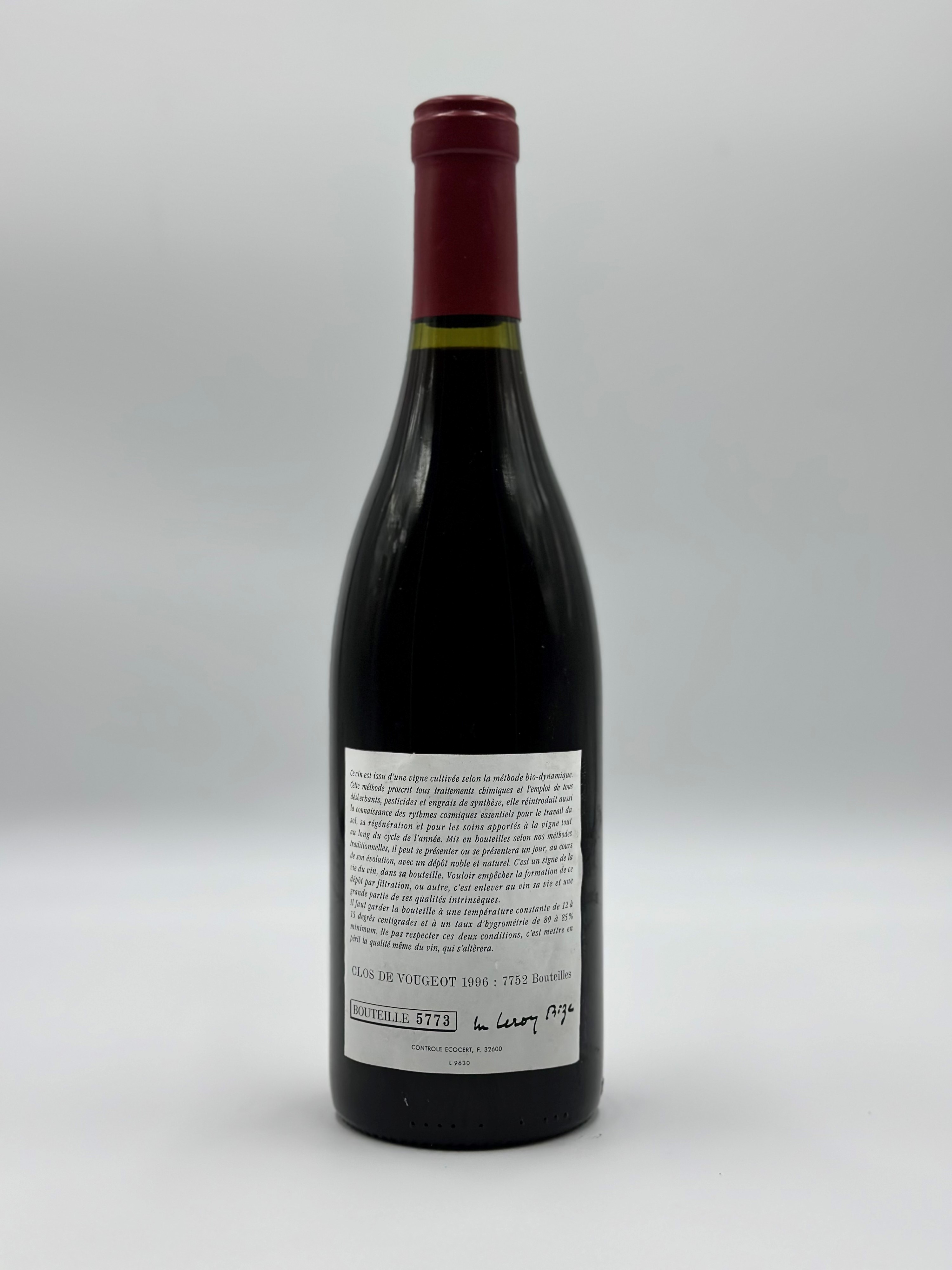 Domaine Leroy Clos De Vougeot Grand Cru