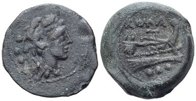 Moneta anonima, Quadrans, dopo il 211 a.C.; Æ (6,02 g; 19,4 mm; 1 h)