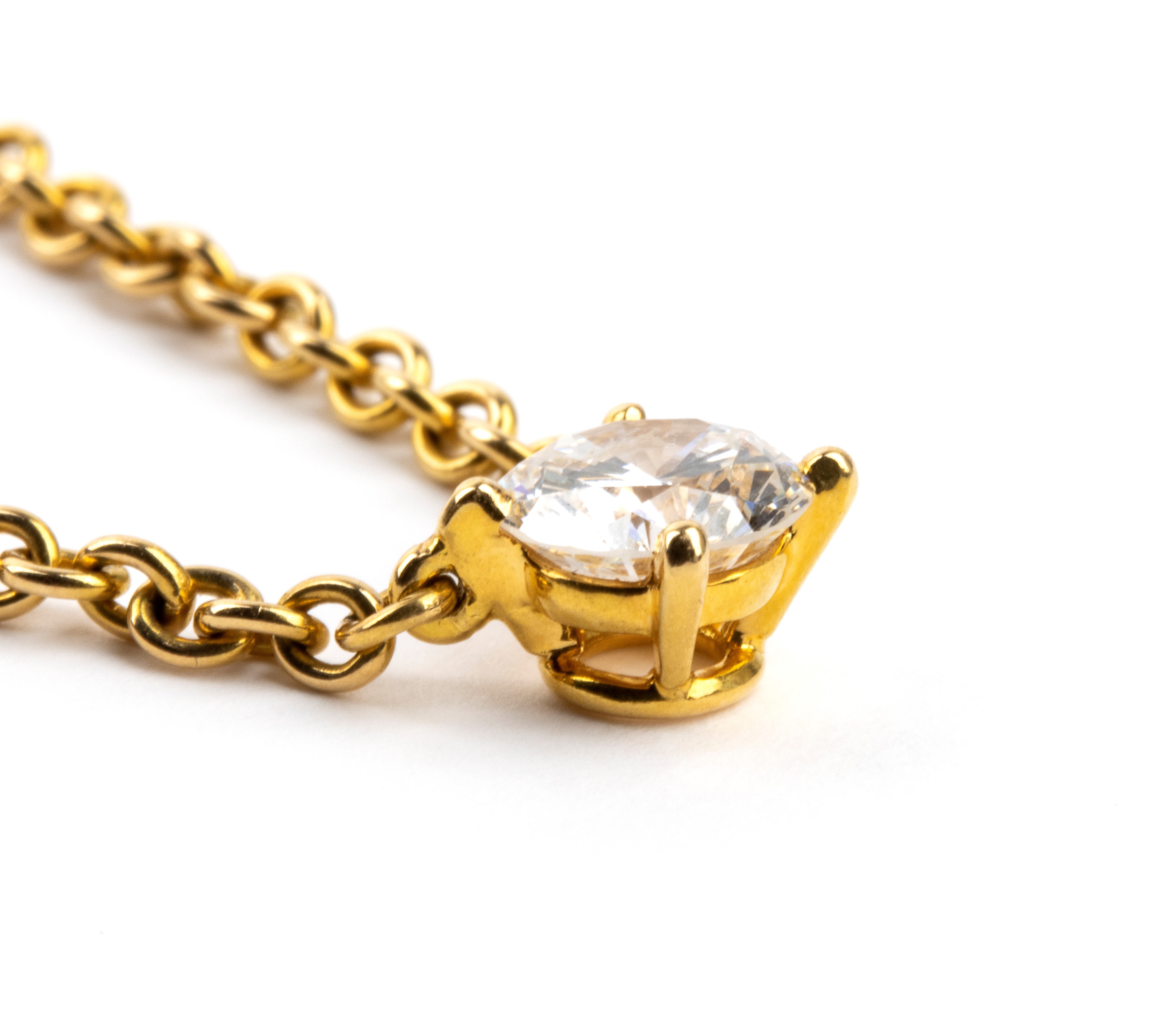 Collezione 1895: girocollo in oro con diamante solitario