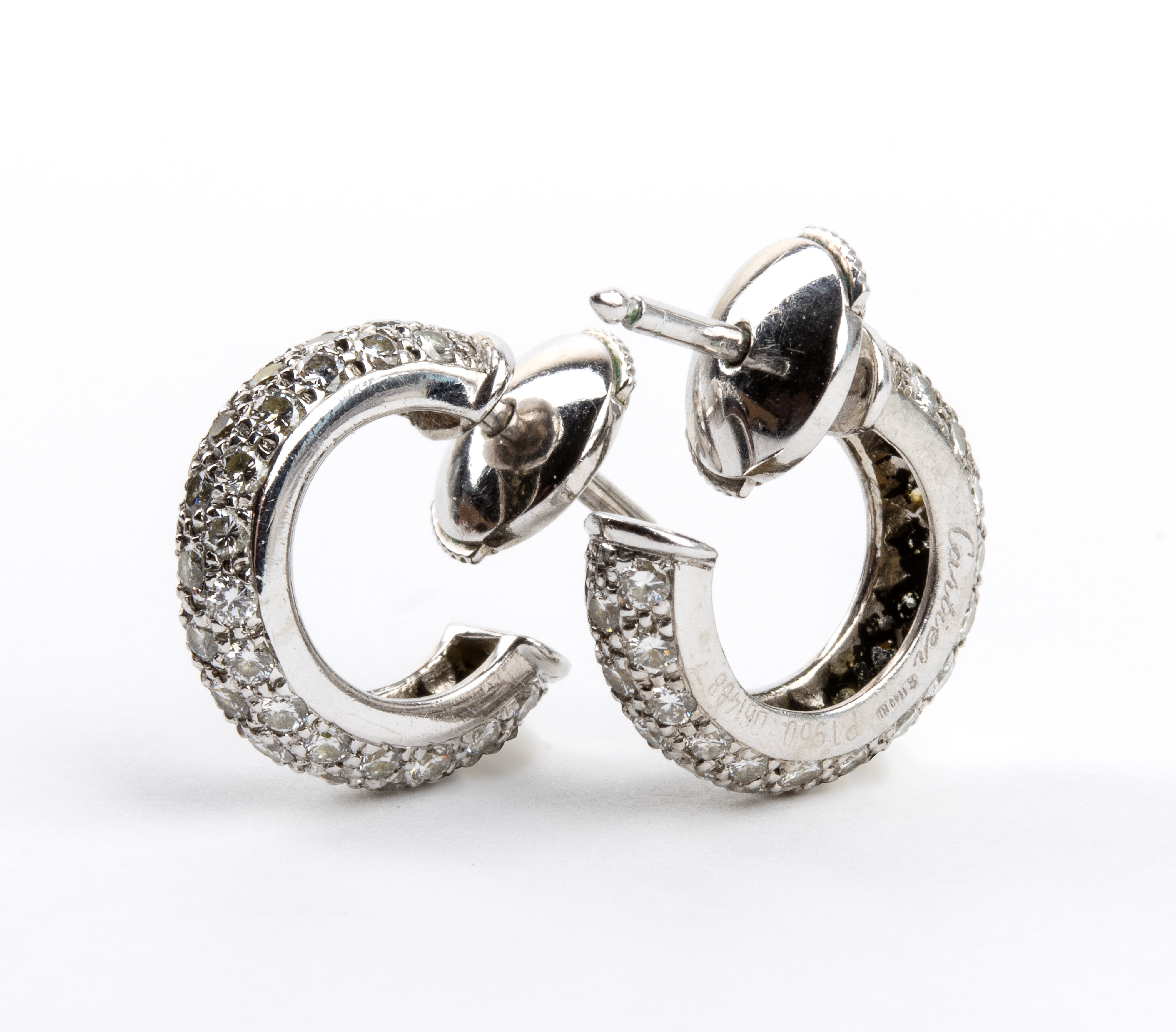 Collezione Etincelle de Cartier: orecchini in platino e diamanti