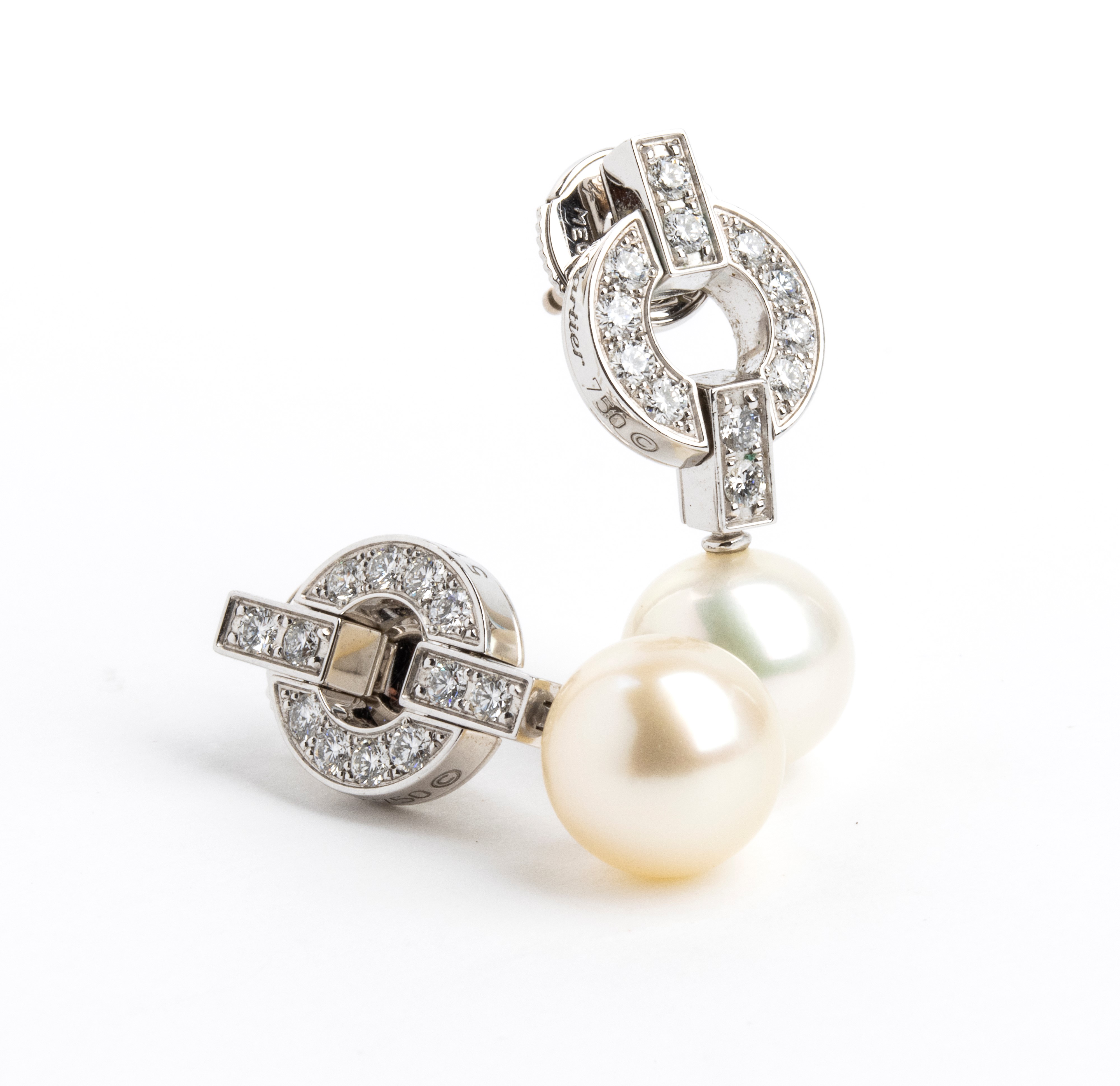 Collezione Himalaya: paio di orecchini con diamanti e perle