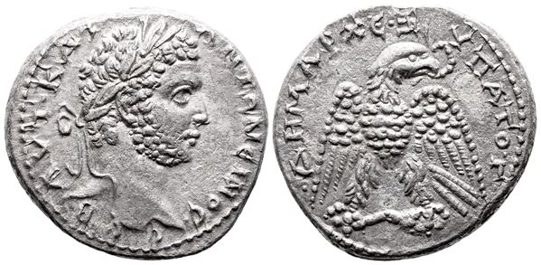 Caracalla (198-217). Seleucis and Pieria, Antioch. BI Tetradrachm 