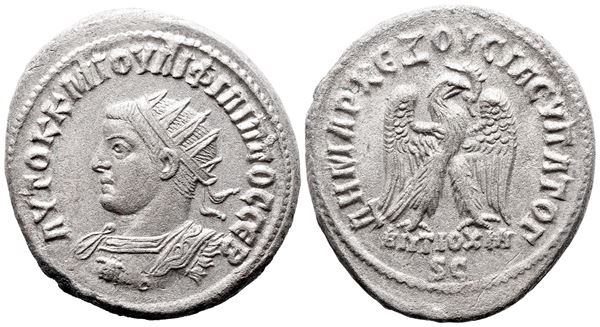 Philip II (247-249). Seleucis and Pieria, Antioch. BI Tetradrachm 