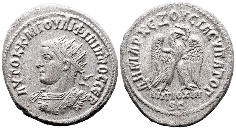 Philip II (247-249). Seleucis And Pieria, Antioch. Bi Tetradrachm