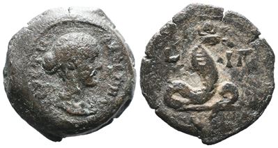 Faustina Junior (augusta, 147-175/6). Egypt, Alexandria. Æ Obol