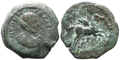 Geta (caesar, 198-209). Egypt, Alexandria. Æ Diobol