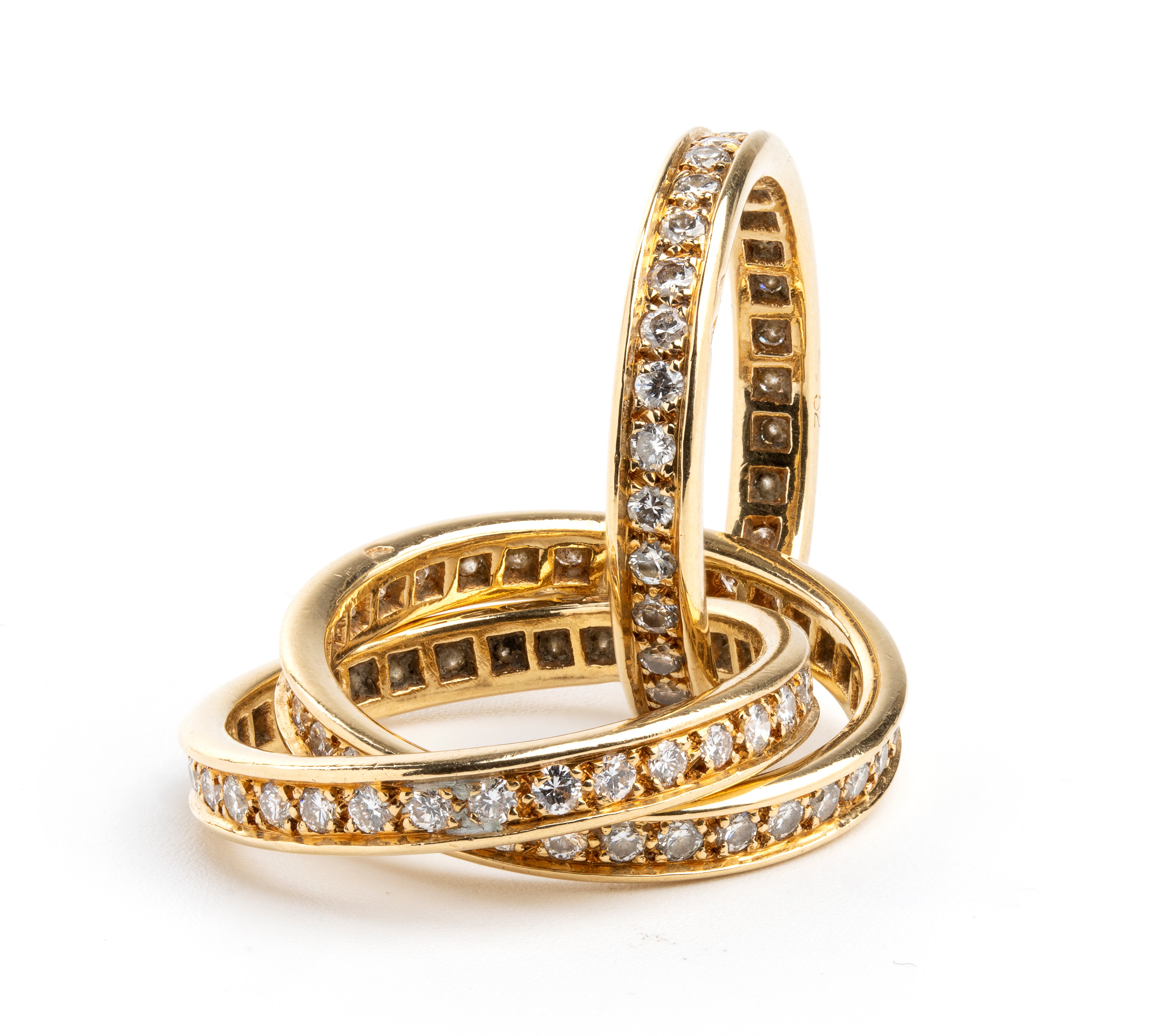 Collezione Trinity: anello in oro e diamanti