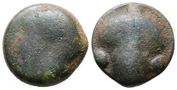 Sicily, Selinos, c. 450-440 BC. Cast Æ Tetras or Trionkion (19mm, 8.30g).