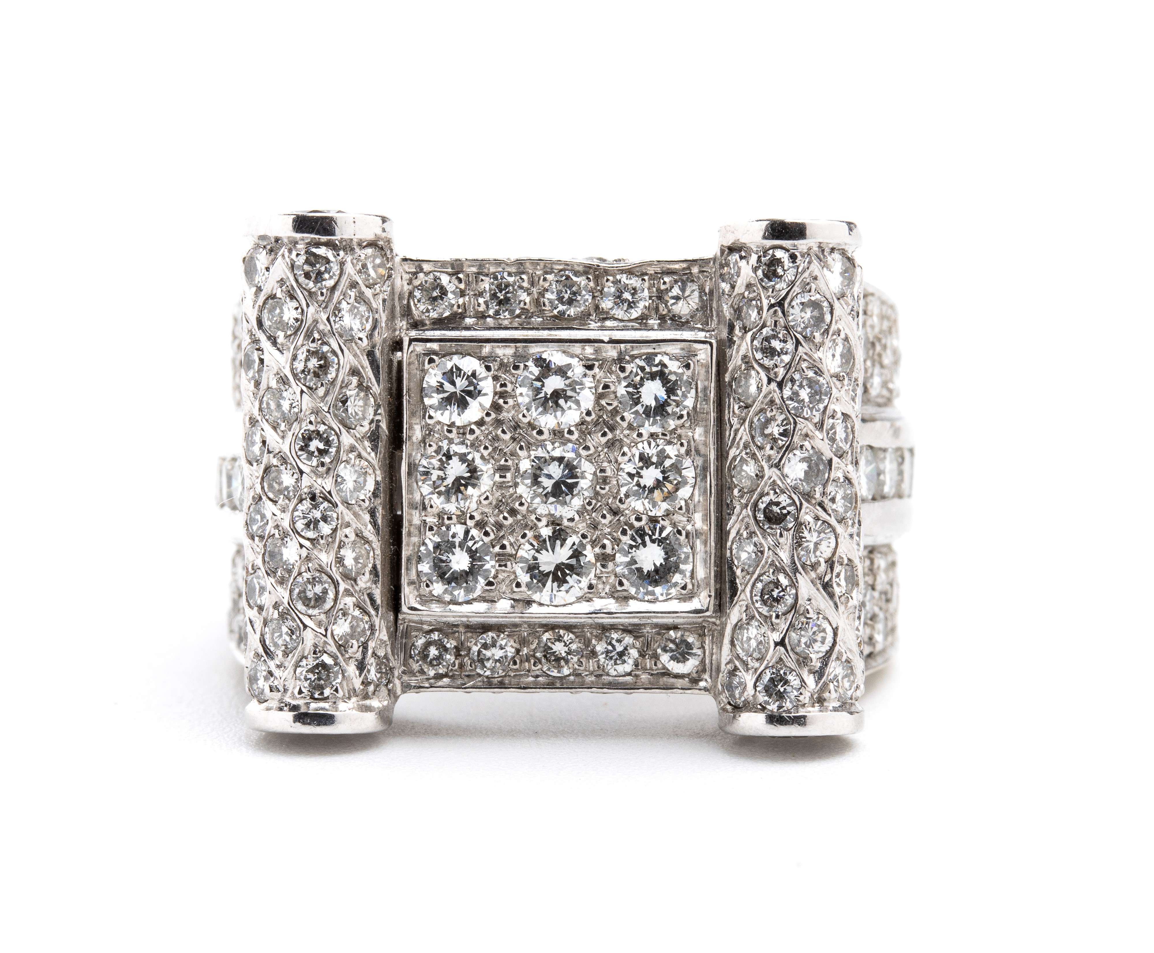 Anello in oro bianco e diamanti